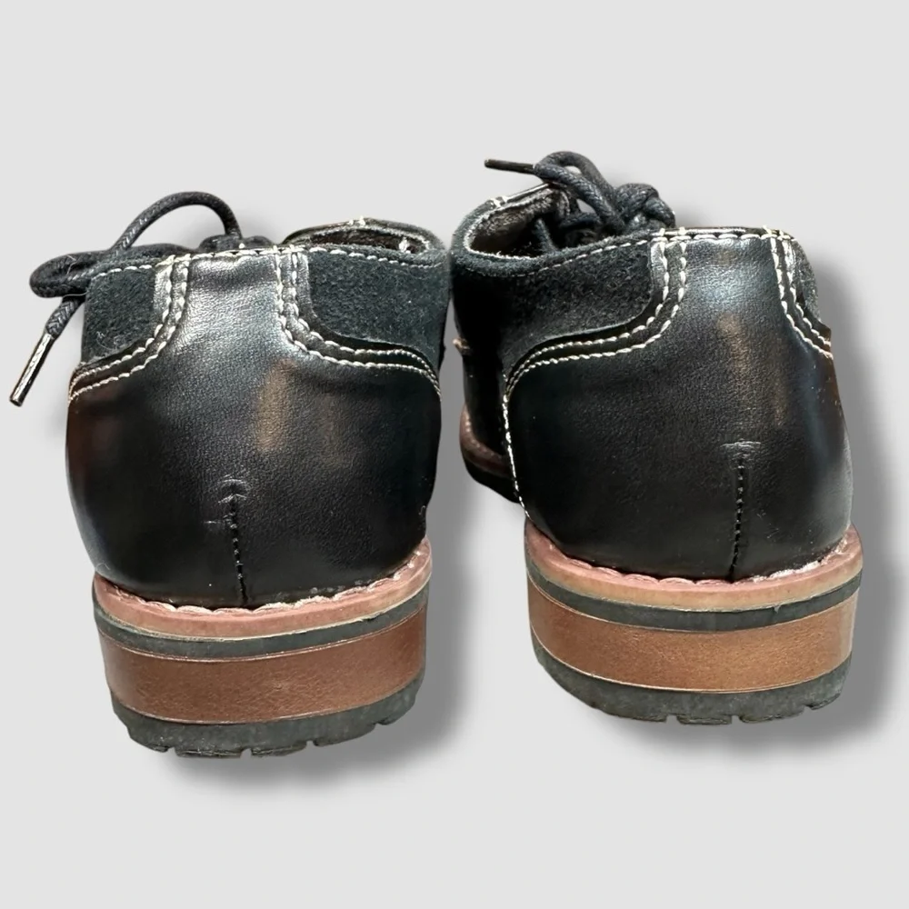 Steve Madden Bfold Oxfords Little Boy 1 Lace Up Faux Suede Black Dress Shoes